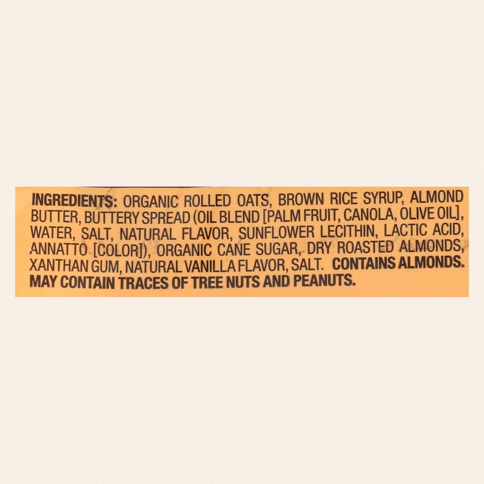 Bobo's Oat Bars - All Natural - Almond - 3 oz Bars - Case of 12 - Back