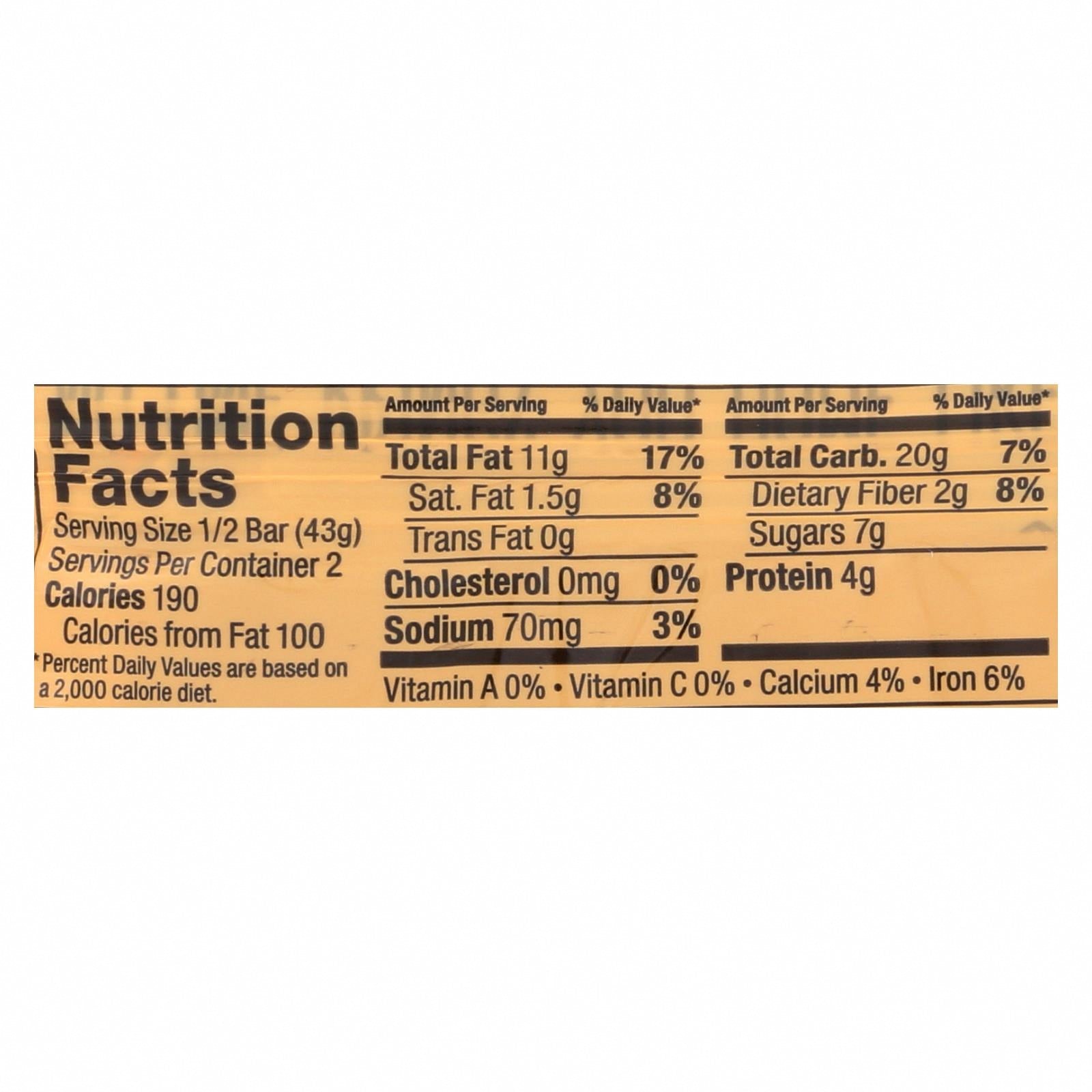 Bobo's Oat Bars - All Natural - Almond - 3 oz Bars - Case of 12 - Nutrition Facts
