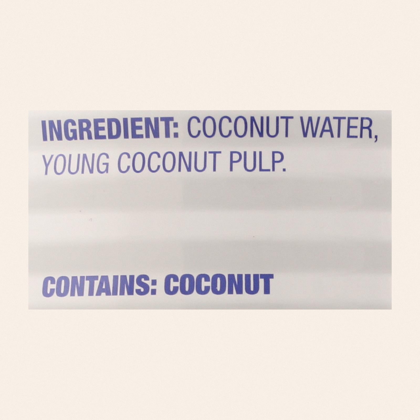 C2O - Pure Coconut Water Pure Pulp Coconut Water - Case of 12 - 17.5 fl oz - Back