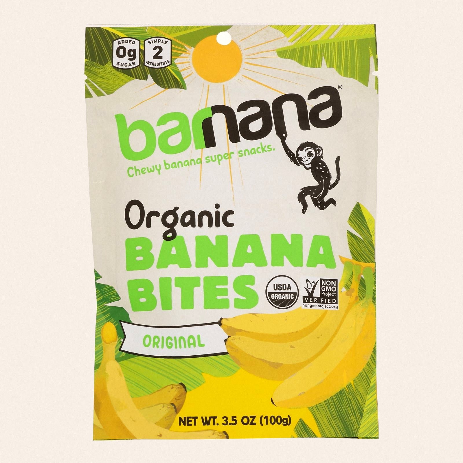 Barnana Banana Bites - Organic - Original - 3.5 oz - case of 12 - Front