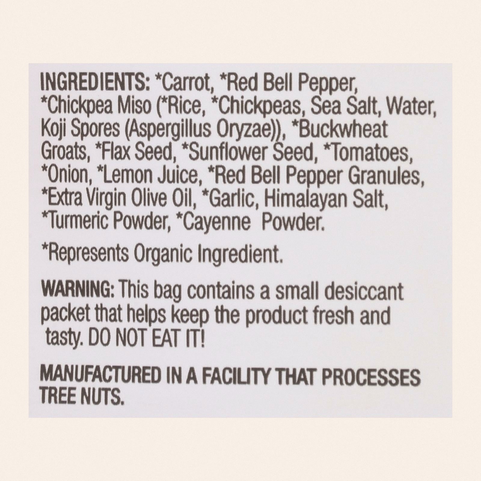 Brad's Plant Based - Raw Chips - Cheddar - Case of 12 - 3 oz. - Back
