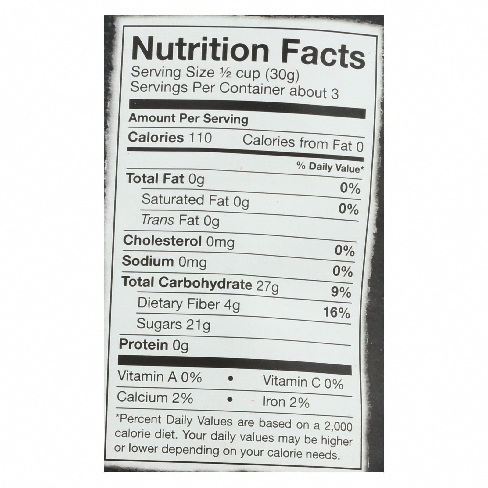 Bare Fruit Apple Chips - Organic - Crunchy - Simply Cinnamon - 3 oz - case of 12 - Nutrition Facts