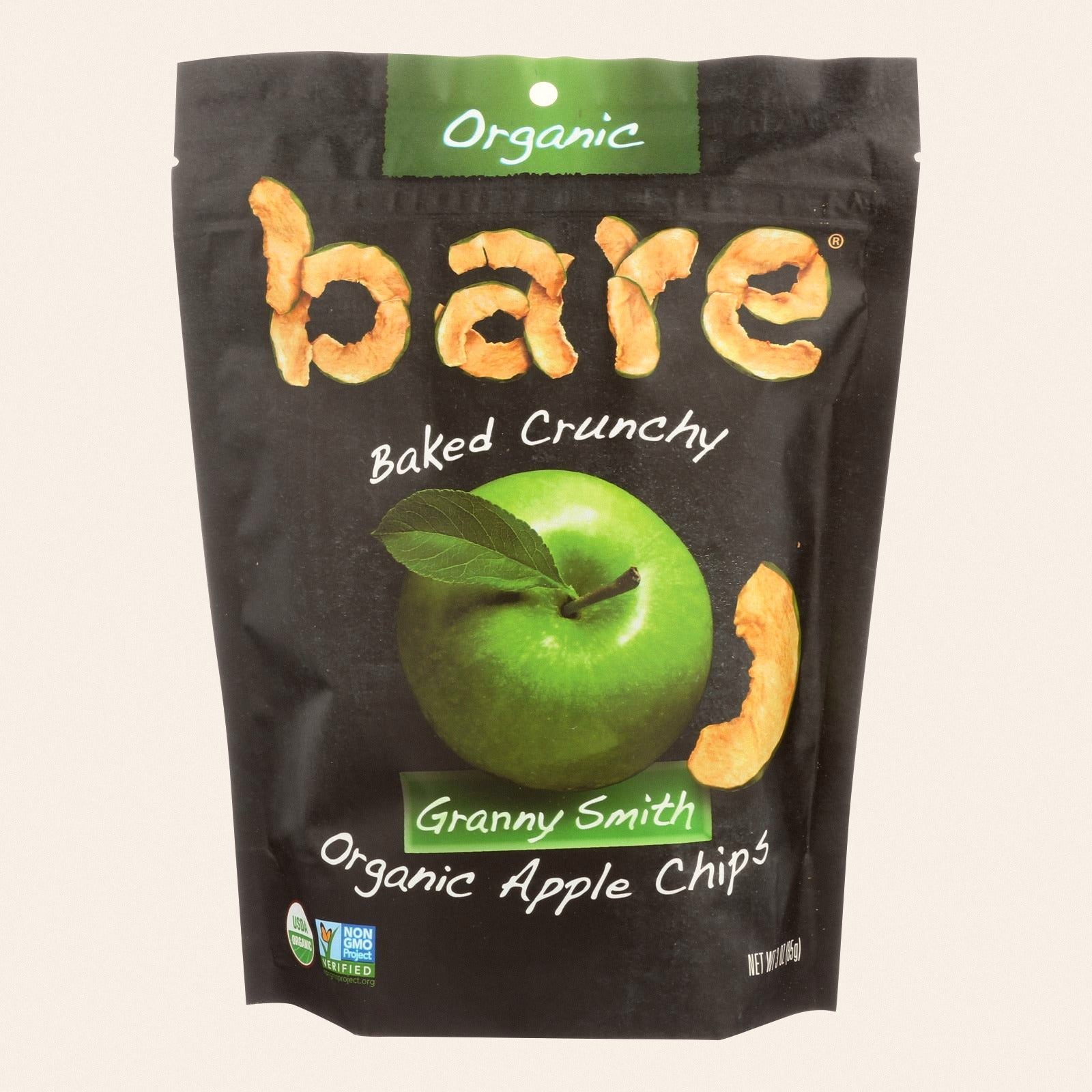 Bare Fruit Organic Bare Apple Chips - Case of 12 - 3 oz. - Front