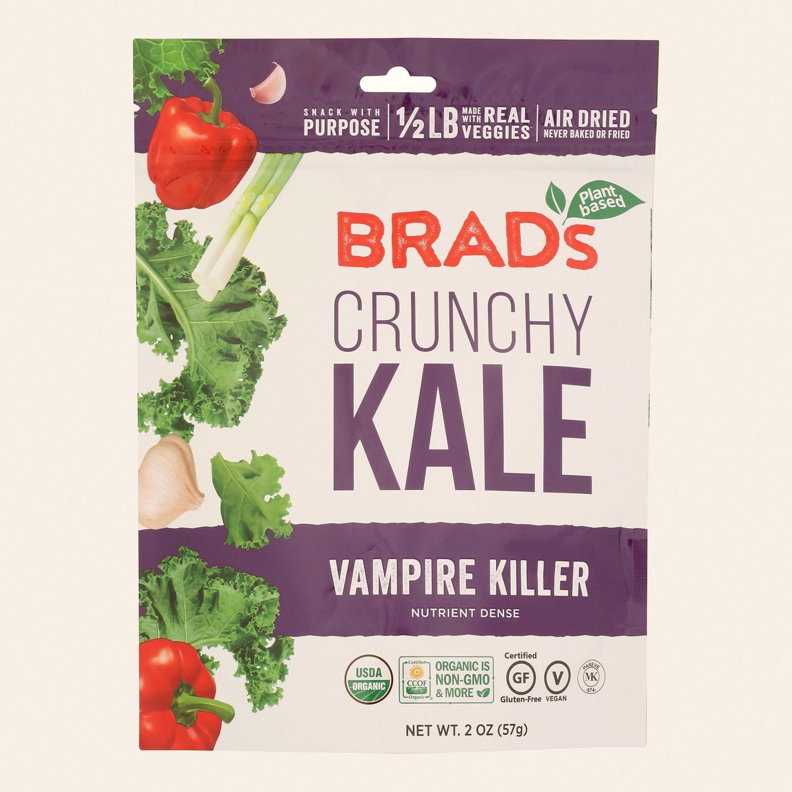 Brad's Plant Based - Raw Crunch - Vampire Killer - Case of 12 - 2 oz. - Front