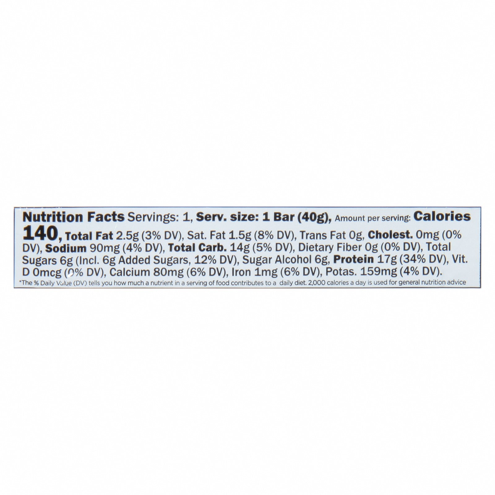 Built Bar - Protein Bar Puff Churro - CS of 12-1.41 OZ - Nutrition Facts