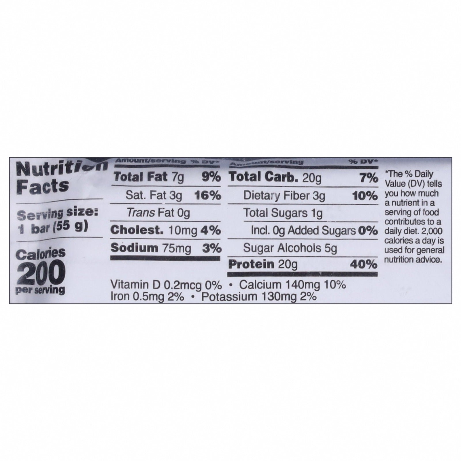 Barebells - Protein Bar Cookies & Cream - CS of 12-1.94 OZ - Nutrition Facts
