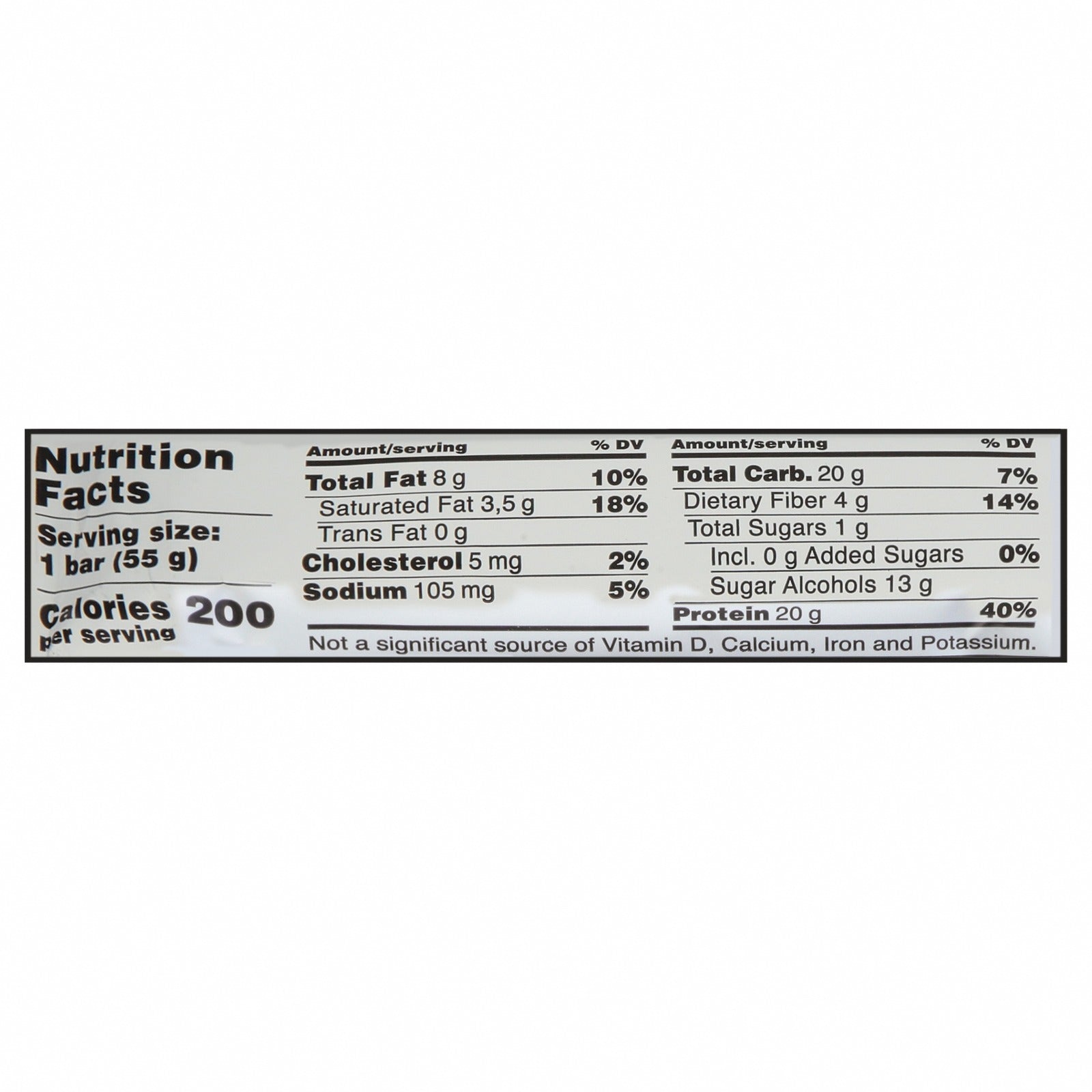 Barebells - Protein Bar Salty Peanut - CS of 12-1.94 OZ - Nutrition Facts