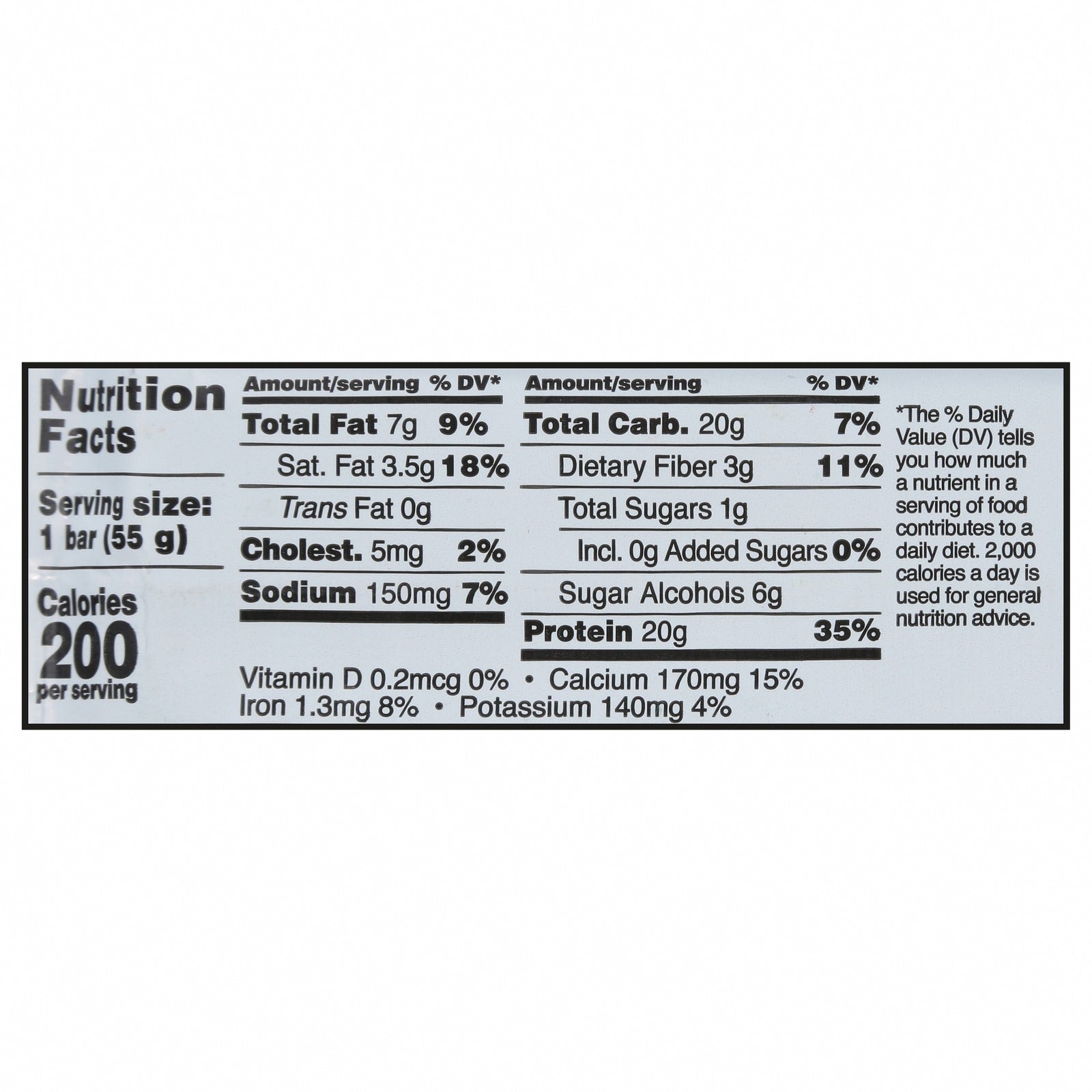 Barebells - Protein Bar Chocolate Dough - Case of 12-1.94 OZ - Nutrition Facts