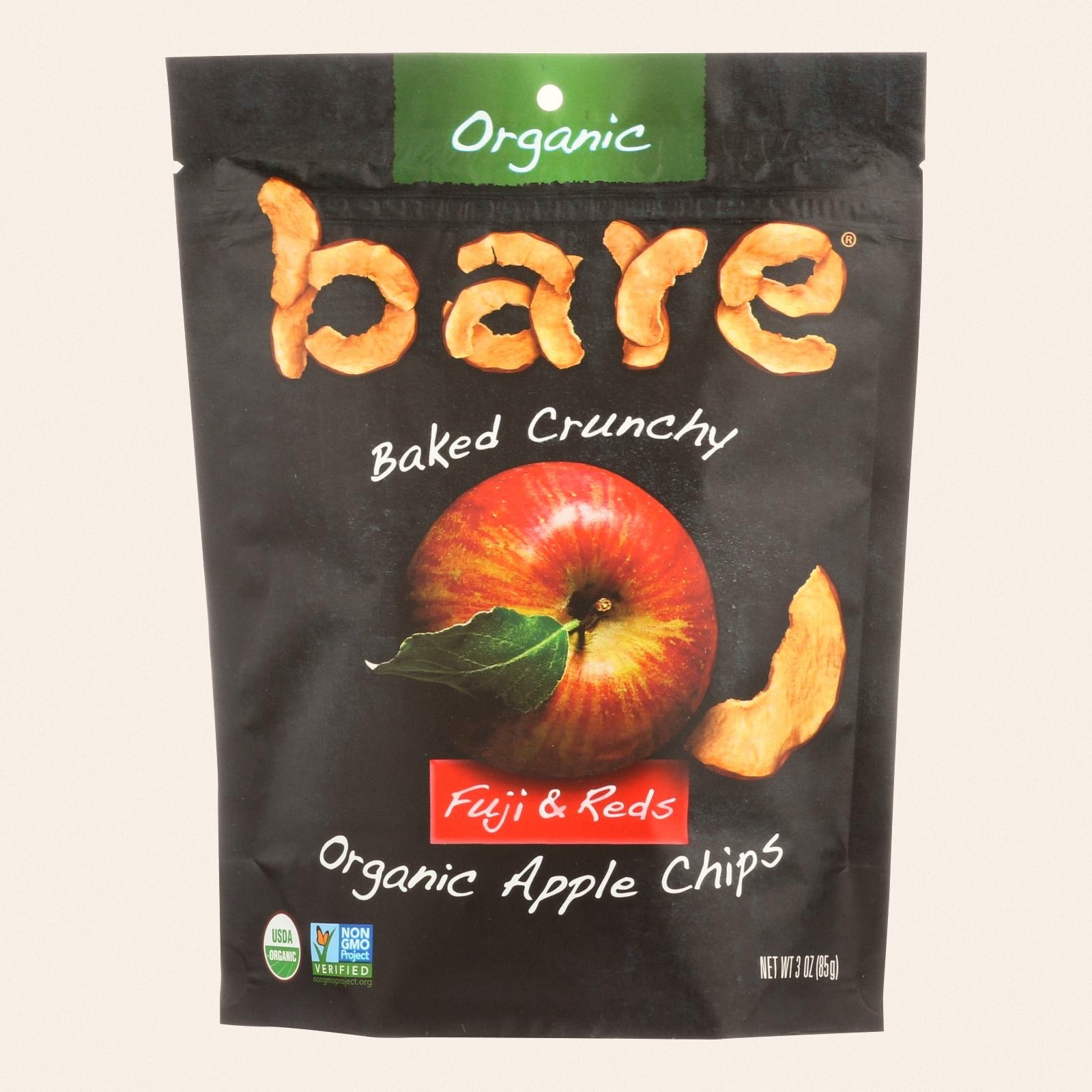 Bare Fruit - Apple Chips Organic Fuji Red - CS of 12-3 OZ - Front